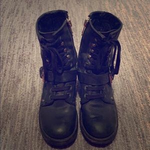 Ash black Moto booties